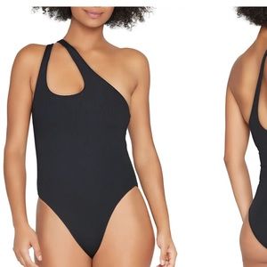NWT L*Space ribbed one shoulder swimsuit